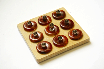 Large Cornelian and Jerusalem Stone Chanukiah 