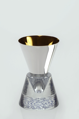 Crystal Spiral Kiddush Cup G04
